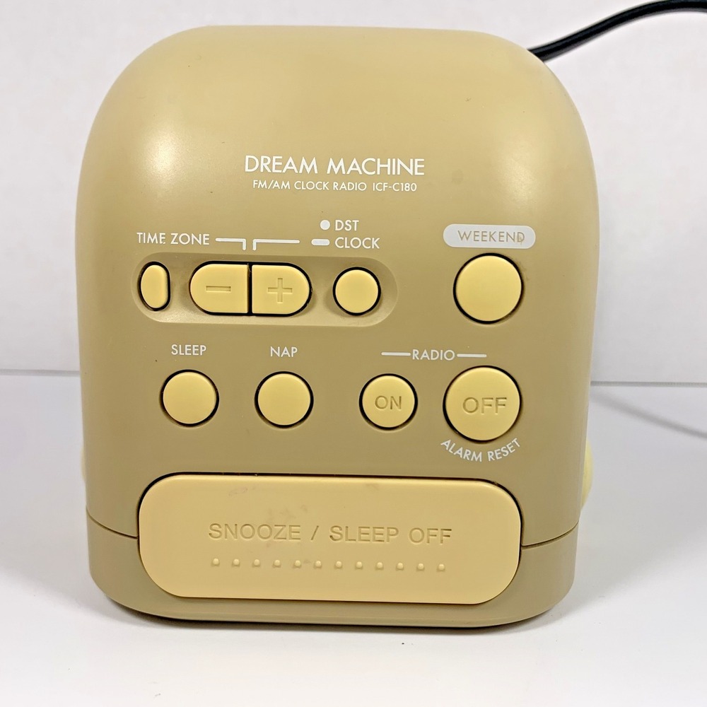 Sony Dream Machine Liv Dual Alarm Digital Clock-Radio ICF-C180 AM/FM Beige-White - Picture 12 of 13